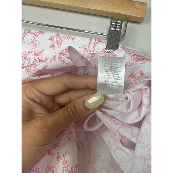 NWT Caroline Constas Teagan Shorts Women's White Pink Camel Toile Size: Small - Picture 8 of 10